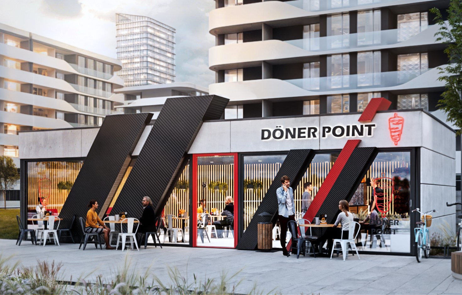 Modularer Döner-Imbiss 72 m²